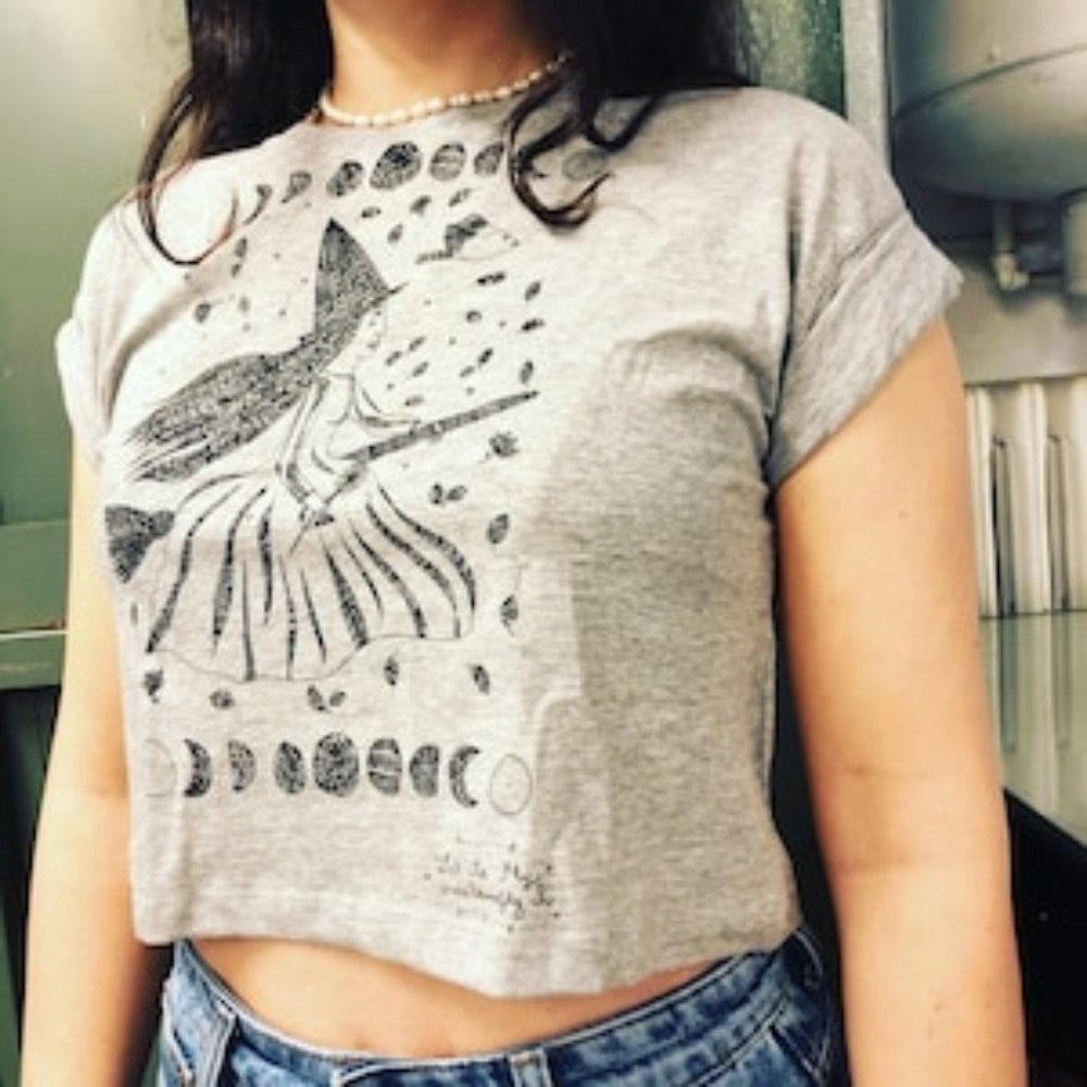 Garden Witch | Witch Crop Top | Crop Top | Yoga tank top | Moon Phases Crop Top